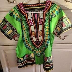 NWOT Unisex African dashiki, size XS